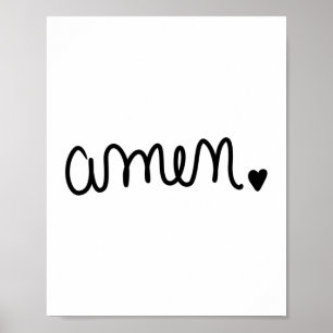 Poster Amen manuscrito