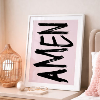 Poster Amen Modern Brush 