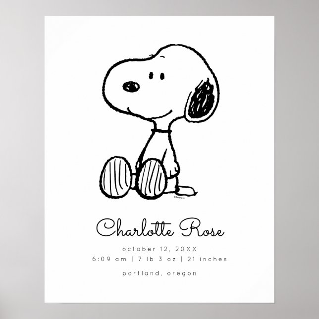 Poster Amendoins | Bebê Snoopy (Frente)