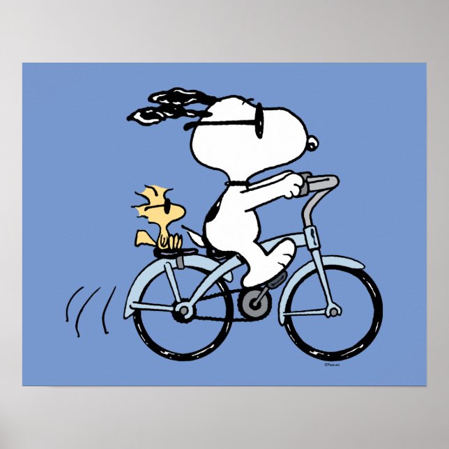 Poster Amendoins | Bicicleta Snoopy & Woodstock (Frente)