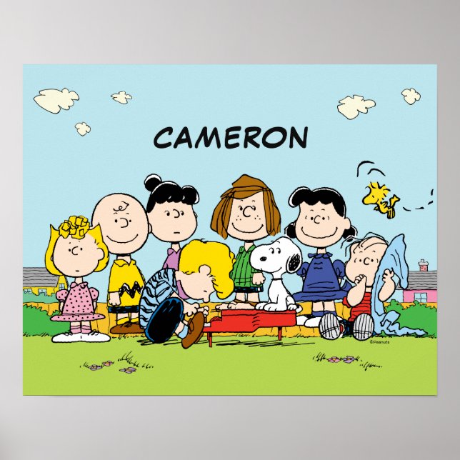 Poster Amendoins | Charlie Brown e Gang | Adicione seu no (Frente)