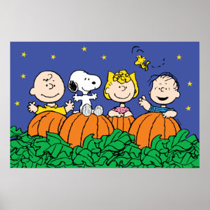 Poster Amendoins É o Excelente Pumpkin Charlie Brown