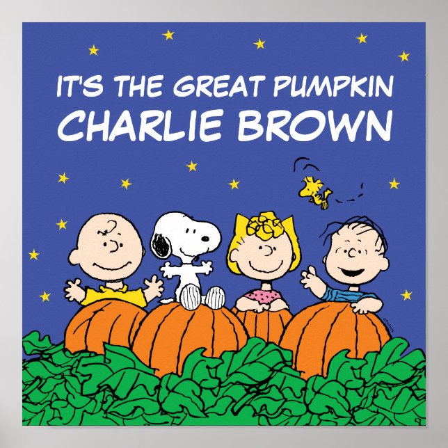 Poster Amendoins | É o Excelente Pumpkin Charlie Brown (Frente)
