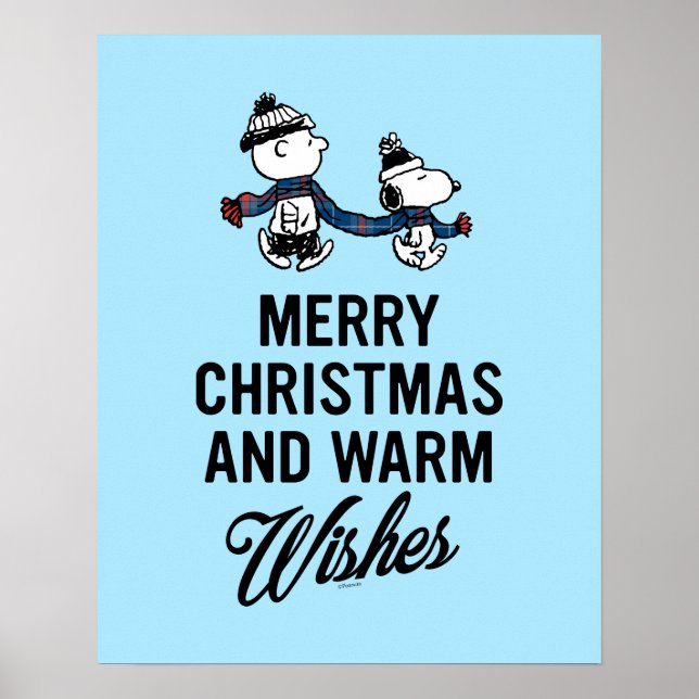 Poster Amendoins | Feliz Natal Snoopy & Charlie Brown (Frente)