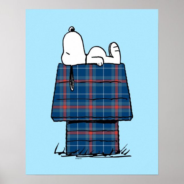 Poster Amendoins | Feriado de Xadrez de Snoopy Flannel (Frente)