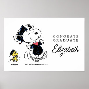 Poster Amendoins Formatura do Snoopy & Woodstock