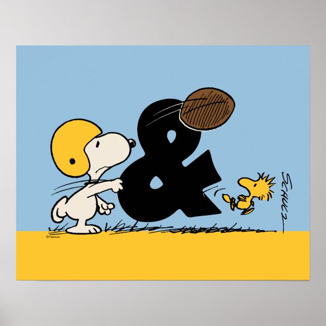 Poster Amendoins | Futebol Snoopy & Woodstock (Frente)