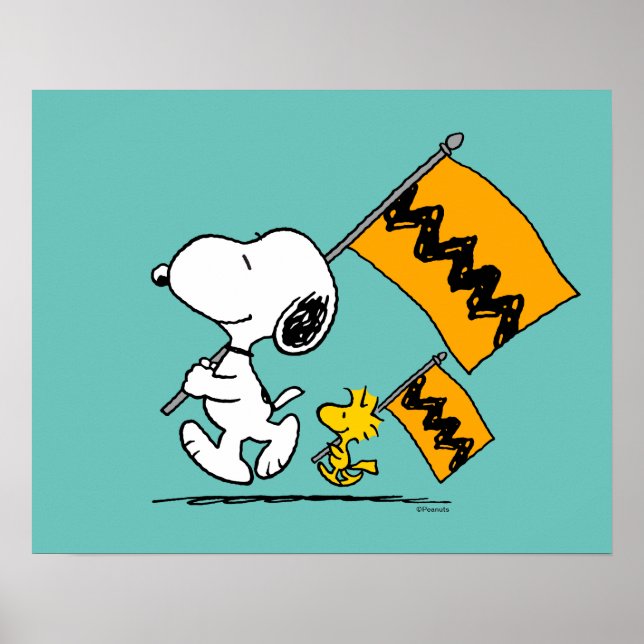Poster Amendoins | Sinalizadores de Snoopy & Woodstock (Frente)
