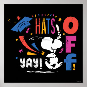 Poster Amendoins Snoopy Chapéu Baixado Para Você Graduaçã