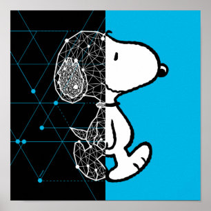 Poster Amendoins   Snoopy Design geométrico