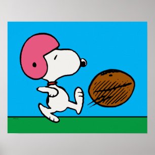 Poster Amendoins   Snoopy Football Kicker