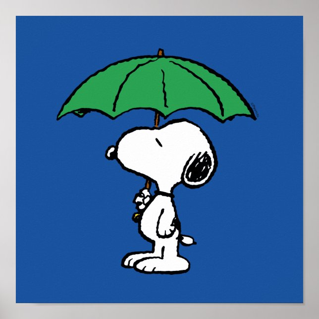 Poster Amendoins | Snoopy Green Umbrella (Frente)
