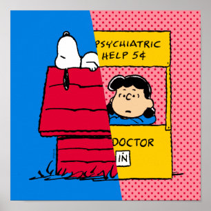 Poster Amendoins   Snoopy & Lucy Half & Half