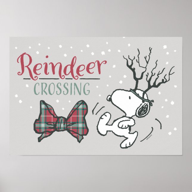 Poster Amendoins | Snoopy Reindeer (Frente)