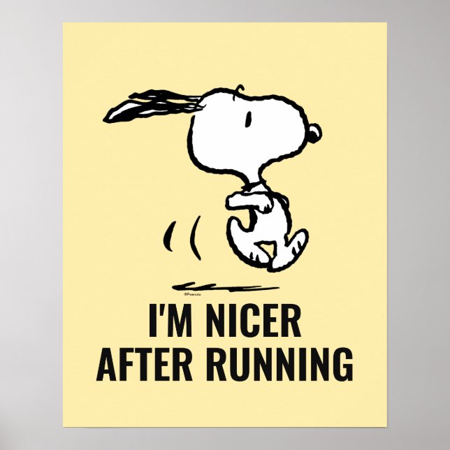 Poster Amendoins | Snoopy Running (Frente)