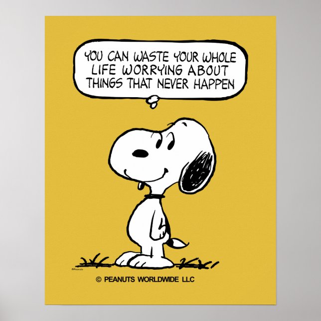 Poster Amendoins | Snoopy, você não aguenta sua vida inte (Frente)