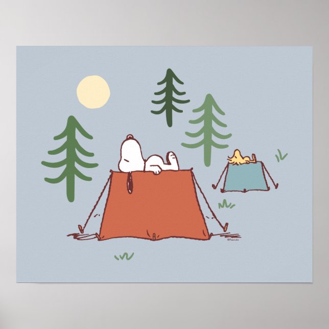 Poster Amendoins | Snoopy & Woodstock | Adicione seu nome (Frente)