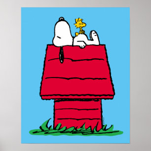 Poster Amendoins   Snoopy & Woodstock Doghouse