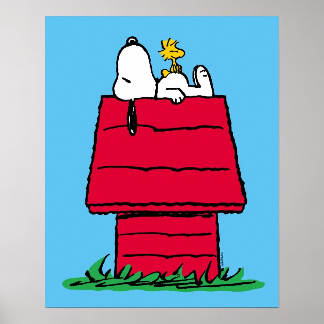 Poster Amendoins | Snoopy & Woodstock Doghouse (Frente)