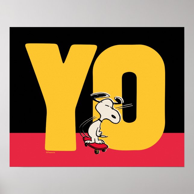Poster Amendoins | Snoopy YO Skateboard (Frente)