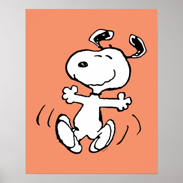 Poster Amendoins | Uma dança feliz snoopy (Frente)