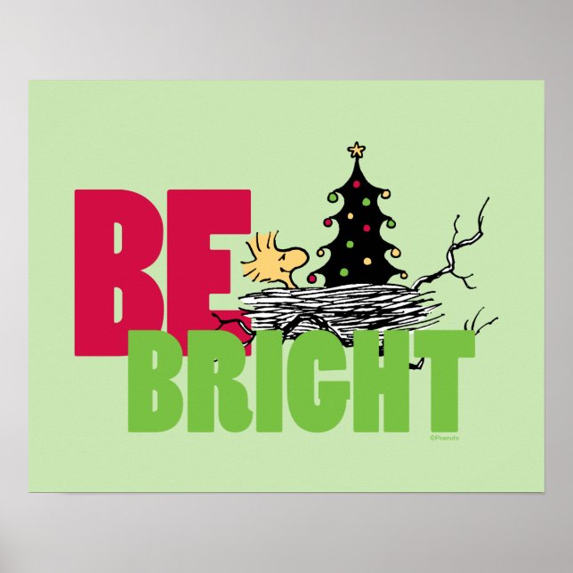 Poster Amendoins | Woodstock Christmas Be Bright (Frente)