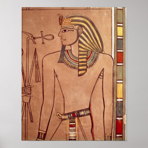 Poster Amenhotep II  with an ankh raised to his lips