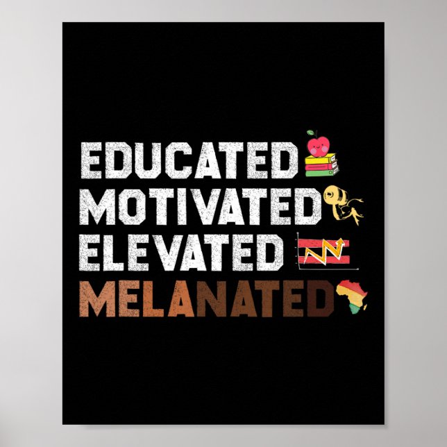 Poster Ámer Africano Melanizado Elevado E Educado (Frente)