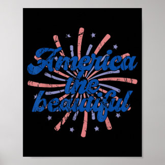 Poster América a Bela Dia da Independência Americano