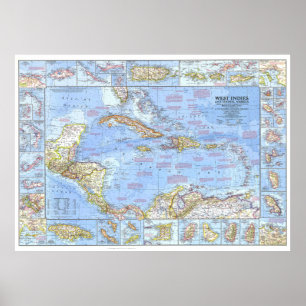Poster "América Central/Índias Ocidentais: MAPA detalha