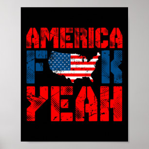 Poster América de bandeira americana é engraçado 4 de jul