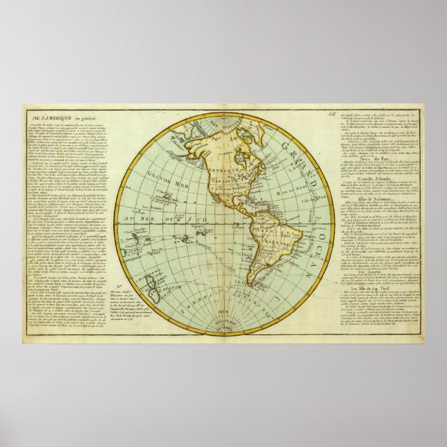 Pôster América do Norte e América do Sul (Frente)