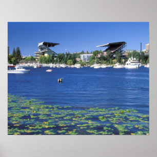 Pôster América do Norte, EUA, Estado de Washington, Seatt