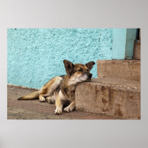 Poster América do Sul, Chile, Valparaíso. alemão