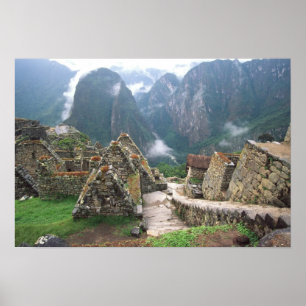 Poster América do Sul, Peru, Machu Picchu