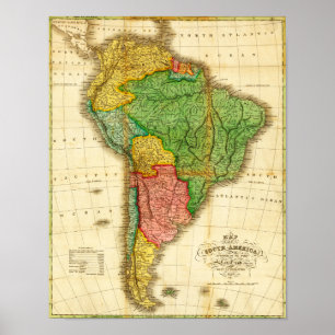 Pôster América do SulMapa Panorâmico América do Sul 2
