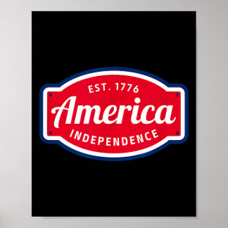 Poster América é 1776 independência 4 de julho