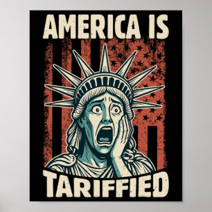 Poster América engraçada está tão tarifada Trump Tarifas
