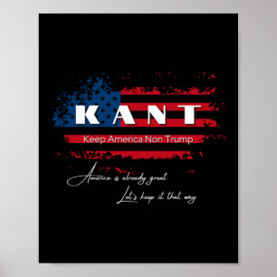 Poster América Não Trump Engraçado Anti Trump 2024 Pro De