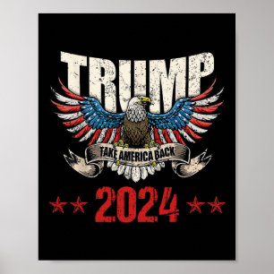 Poster América nos devolve a bandeira americana Trump 202
