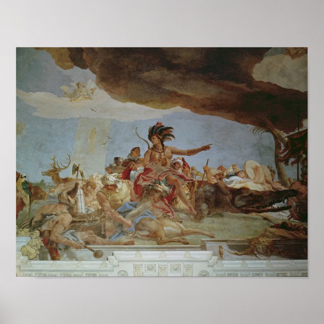 Pôster America, one of the Four Continents (Frente)