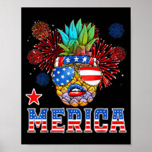 Poster America Pine Fogos de Artifício do Dia 4 de Julho