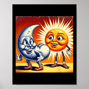 Poster América Solar Eclipse 2024 4.08.24 O Sol Tem Moo