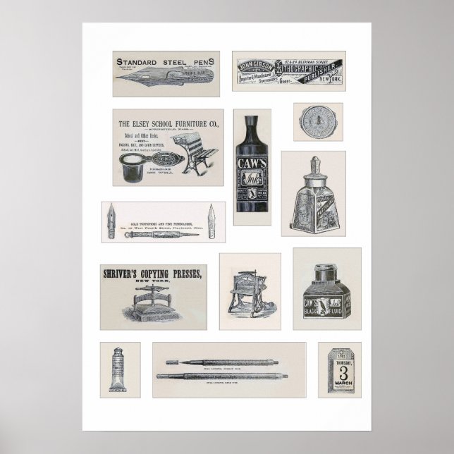 Poster América Stationer 1881 (Frente)