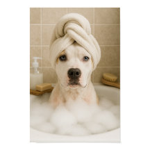 american bully dog cute funny bathroom decor