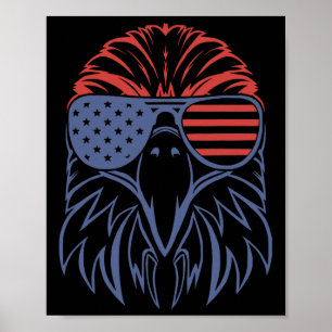 Poster American Byld Eagle Usa Flag Shirt 4 De Julho Eag