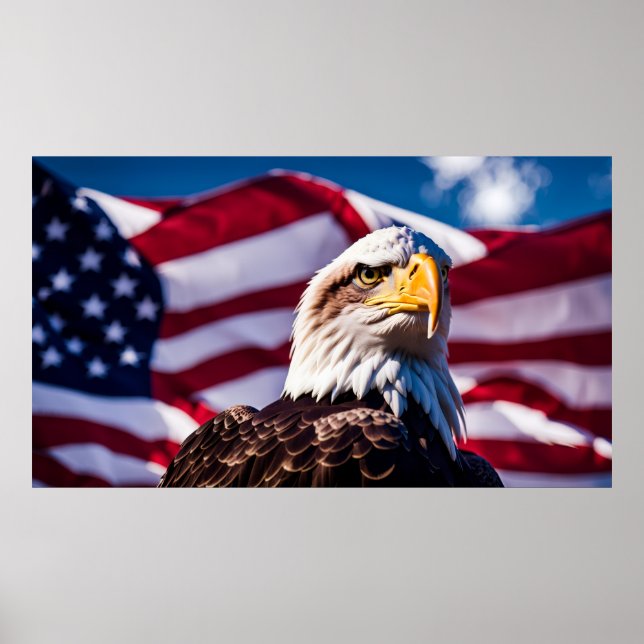 Poster American Eagle x Flag (Frente)