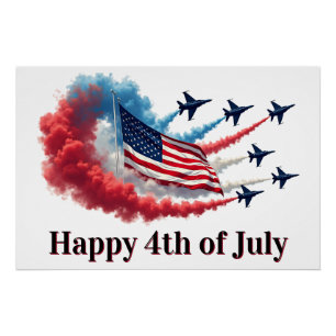Pôster American Flag, 4 de julho