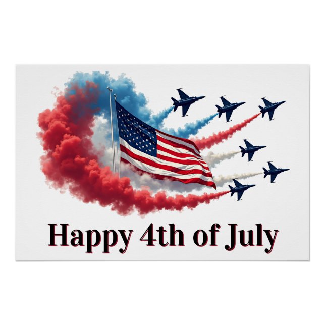 Pôster American Flag, 4 de julho (Frente)