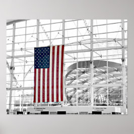 Poster American Flag Architecture Denver Airport Art USA